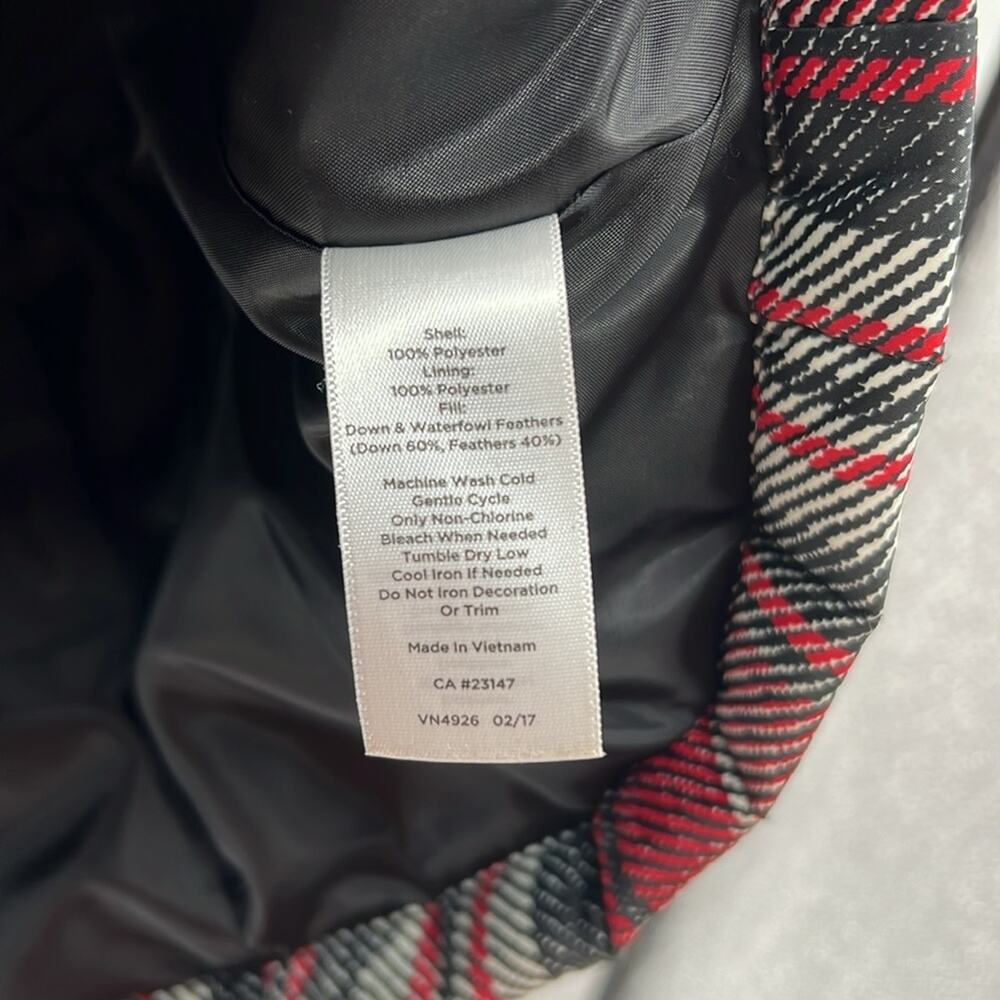 Talbots Women's Down Puffer Vest - Red Plaid - Small - Picture 5 of 6